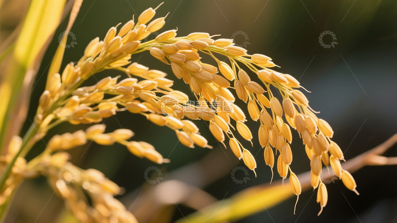 高清大图下载【趣麦麦图】稻谷近距离摄影