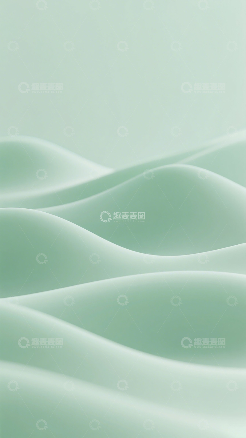 高清大图下载【趣麦麦图】浅绿波纹背景素材海报背景质感