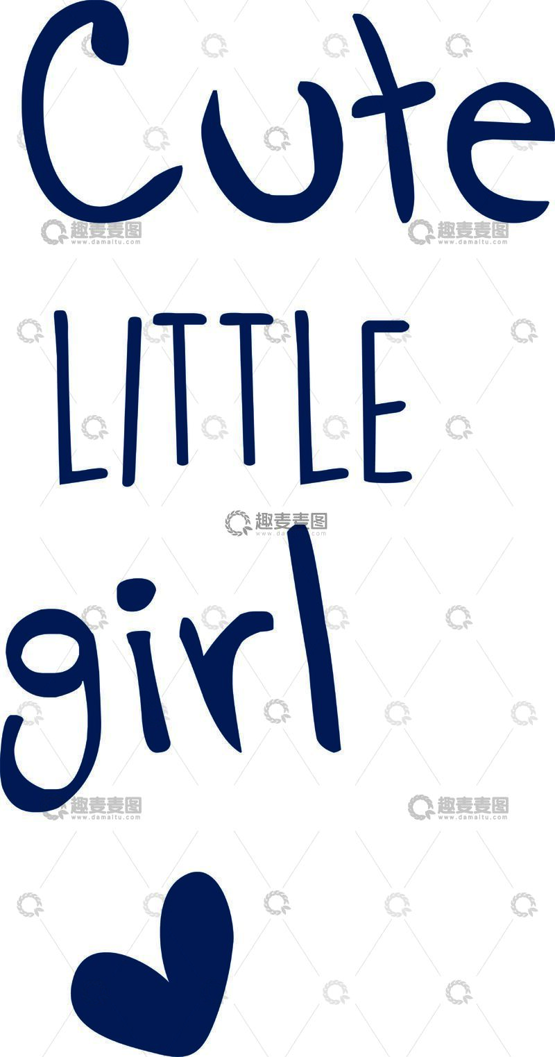 可爱小女孩字体