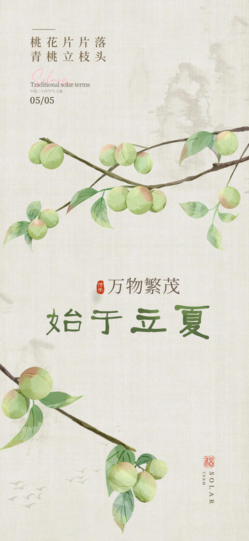 立夏二十四节气 海报