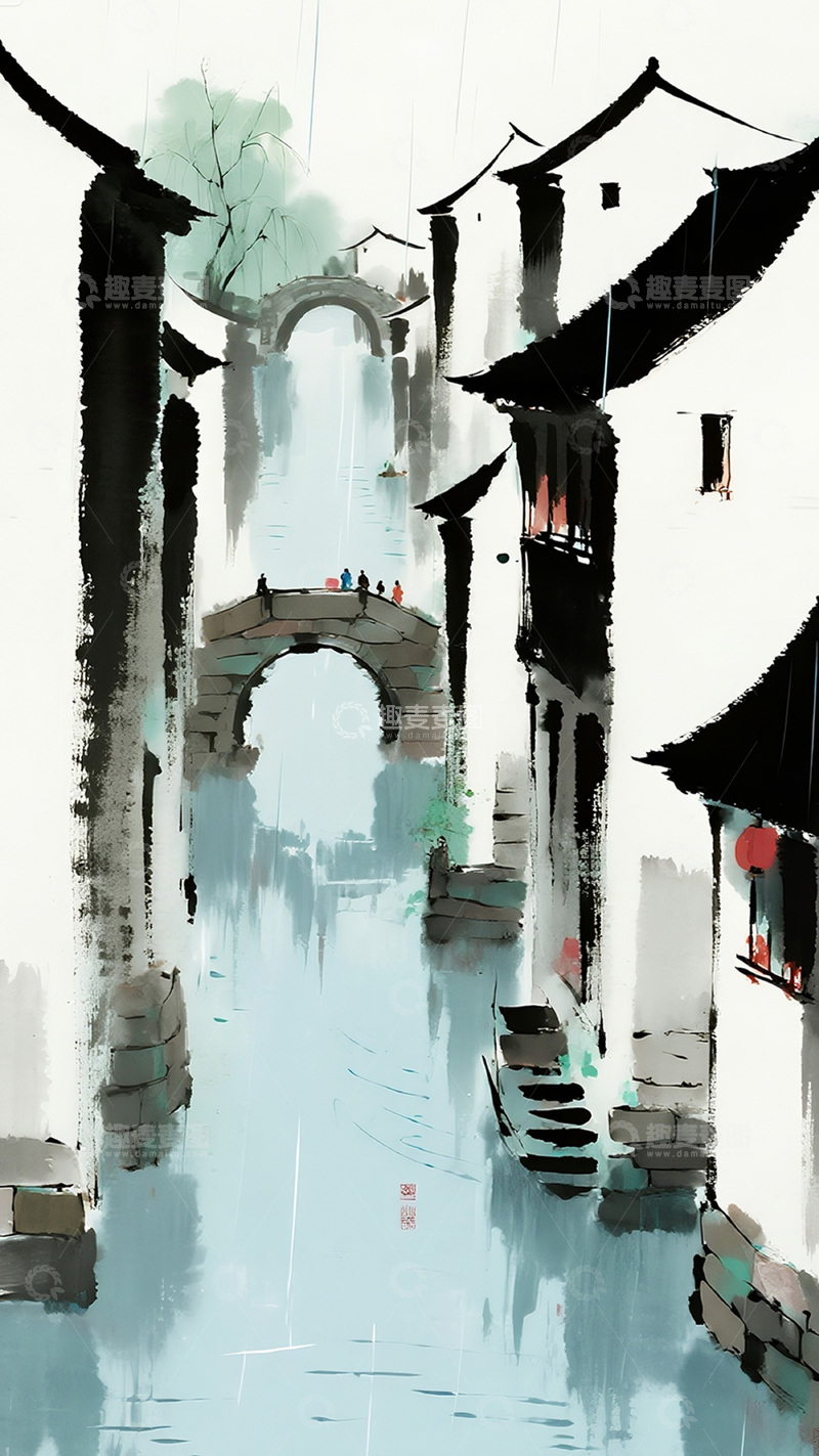 高清大图下载【趣麦麦图】江南水墨建筑风采