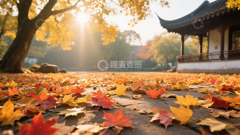 高清大图下载【趣麦麦图】-秋季环境手绘场景素材