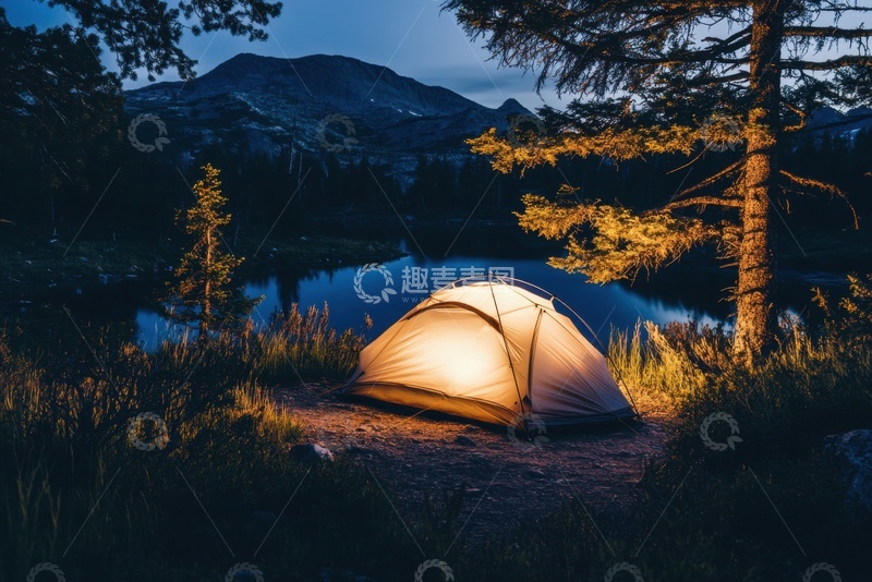 高清大图下载【趣麦麦图】户外露营帐篷摄影