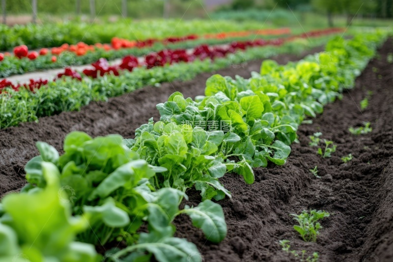 生机盎然的菜地农田