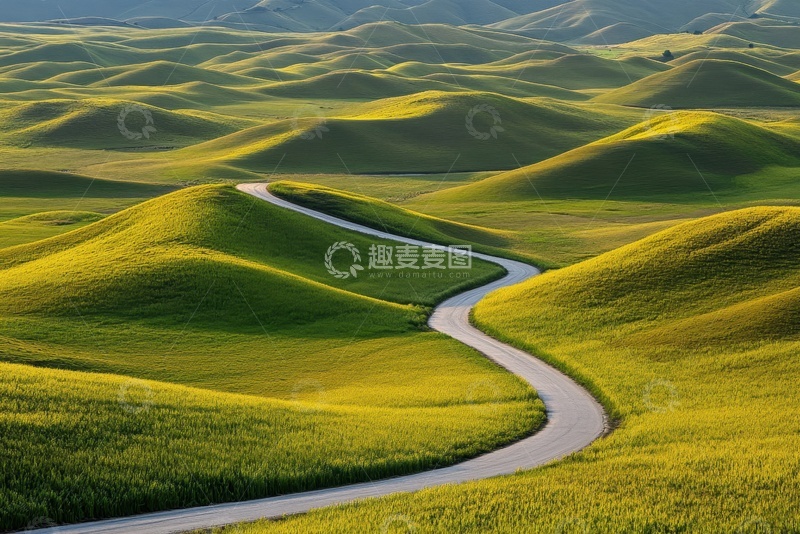高清大图下载【趣麦麦图】草原山丘平原风景