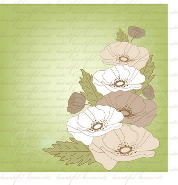 欧式复古装饰花朵底纹