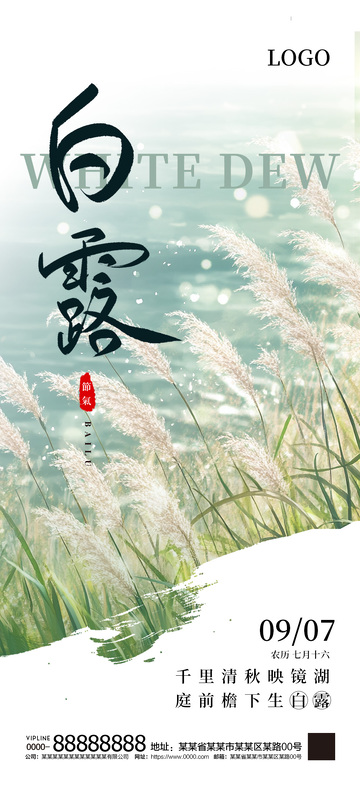 白露二十四节气海报1