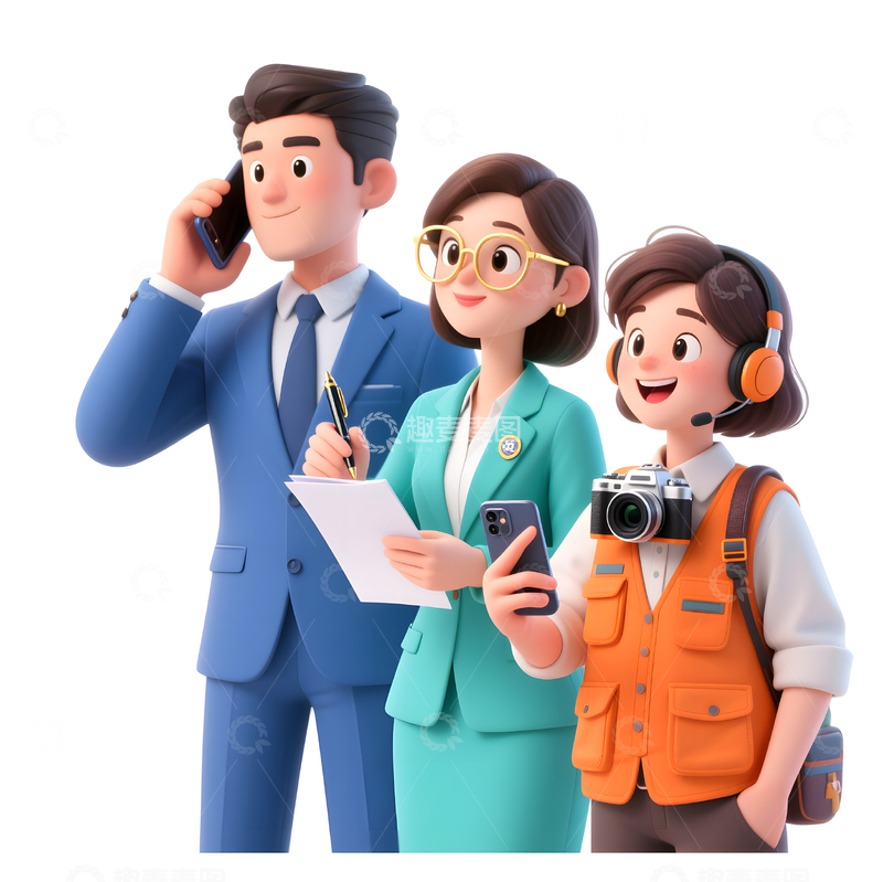 高清大图下载【趣麦麦图】职场人物3D人物图