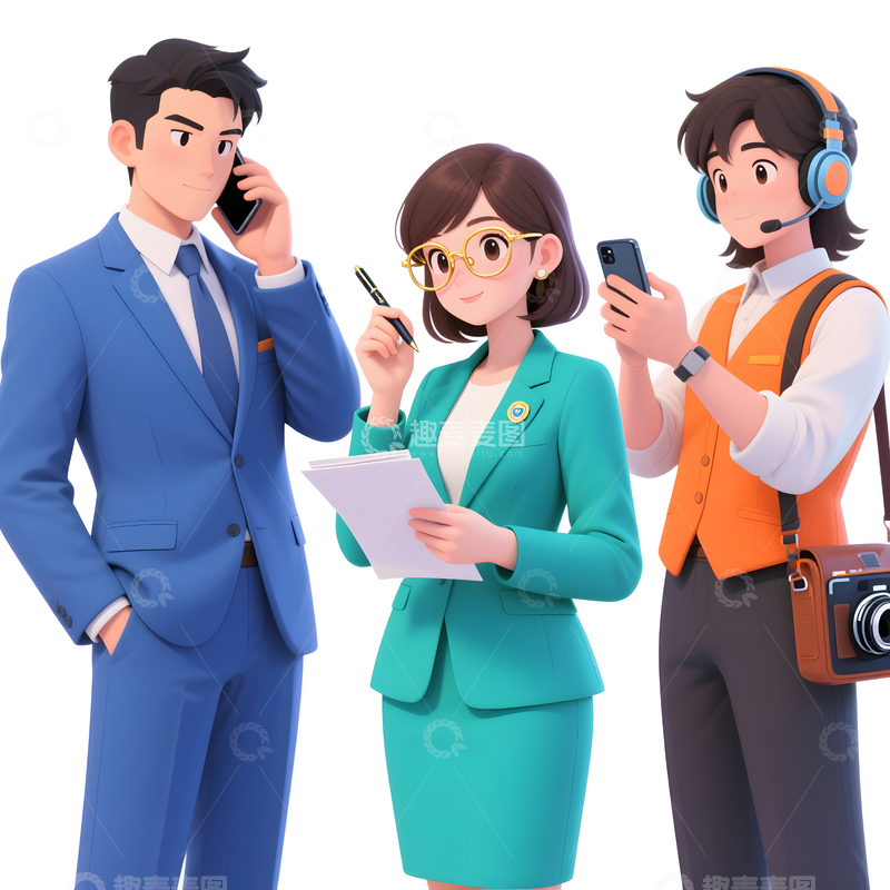 高清大图下载【趣麦麦图】各种职场人物3D人物图