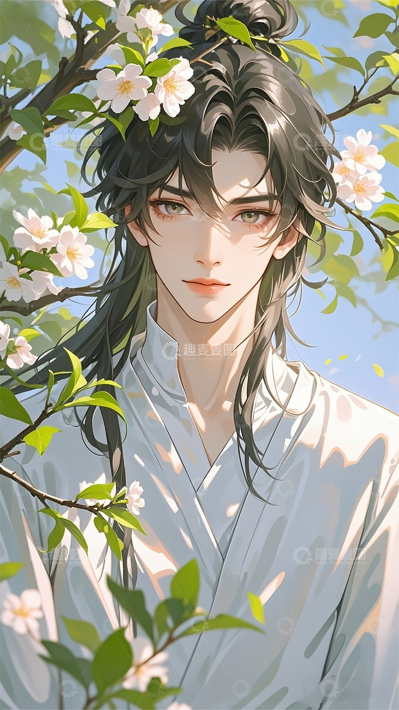 高清大图下载【趣麦麦图】美男少年古风帅气英俊手机壁纸桌面高清1