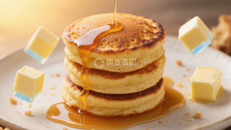 高清大图下载【趣麦麦图】蜂蜜黄油松饼诱人美食1