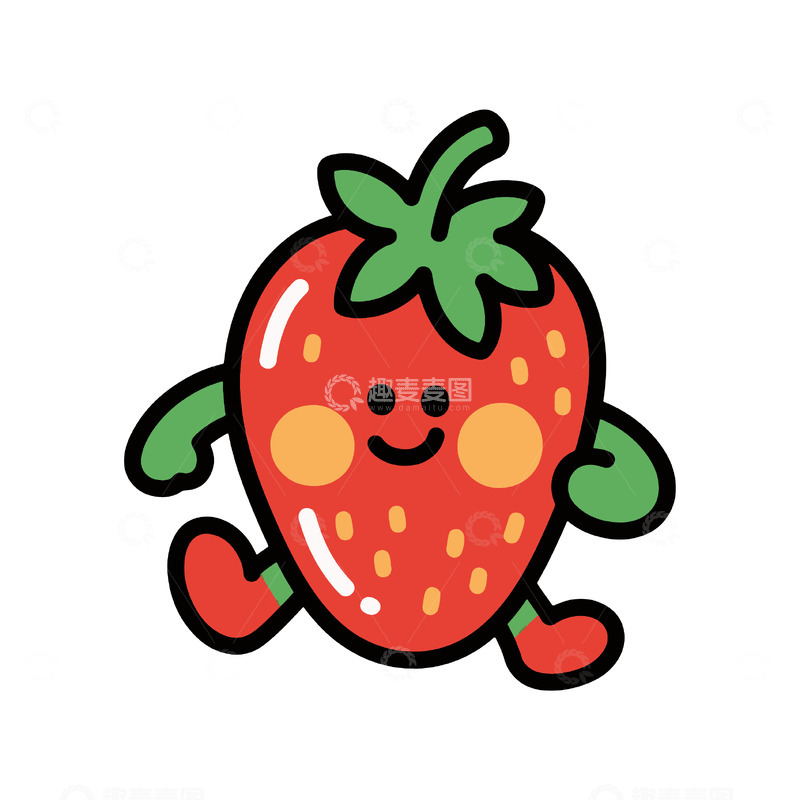 可爱草莓卡通形象