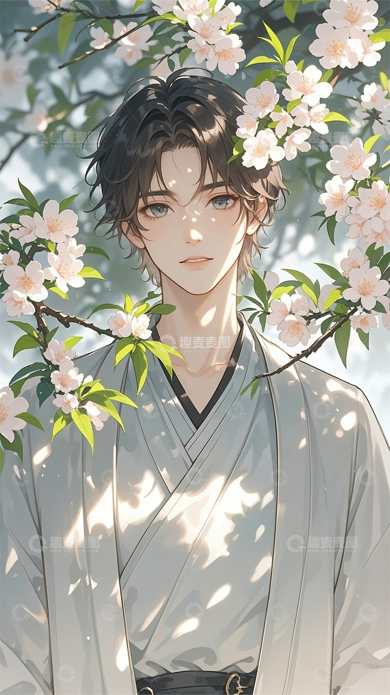 高清大图下载【趣麦麦图】美男少年古风帅气英俊手机壁纸桌面高清