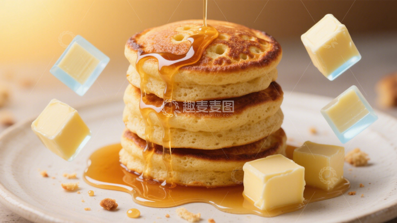 高清大图下载【趣麦麦图】蜂蜜黄油松饼诱人美食2