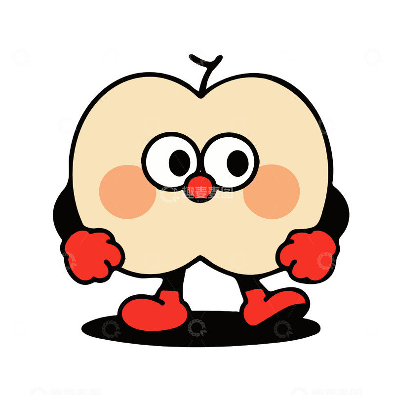 可爱苹果卡通形象