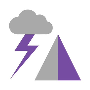 雷雨天气简约图标