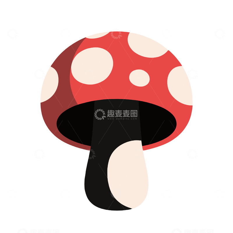 源文件下载【趣麦麦图】卡通红色蘑菇图标2