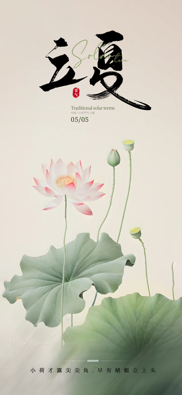 立夏 二十四节气海报