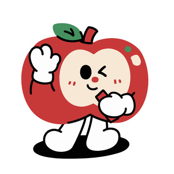 可爱苹果卡通形象