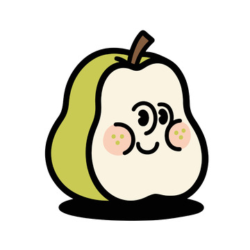 可爱梨子卡通形象