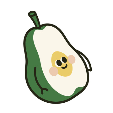 可爱牛油果卡通形象
