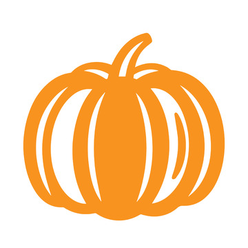 卡通橙色南瓜图标