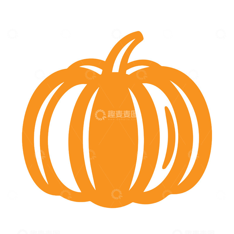 源文件下载【趣麦麦图】卡通橙色南瓜图标