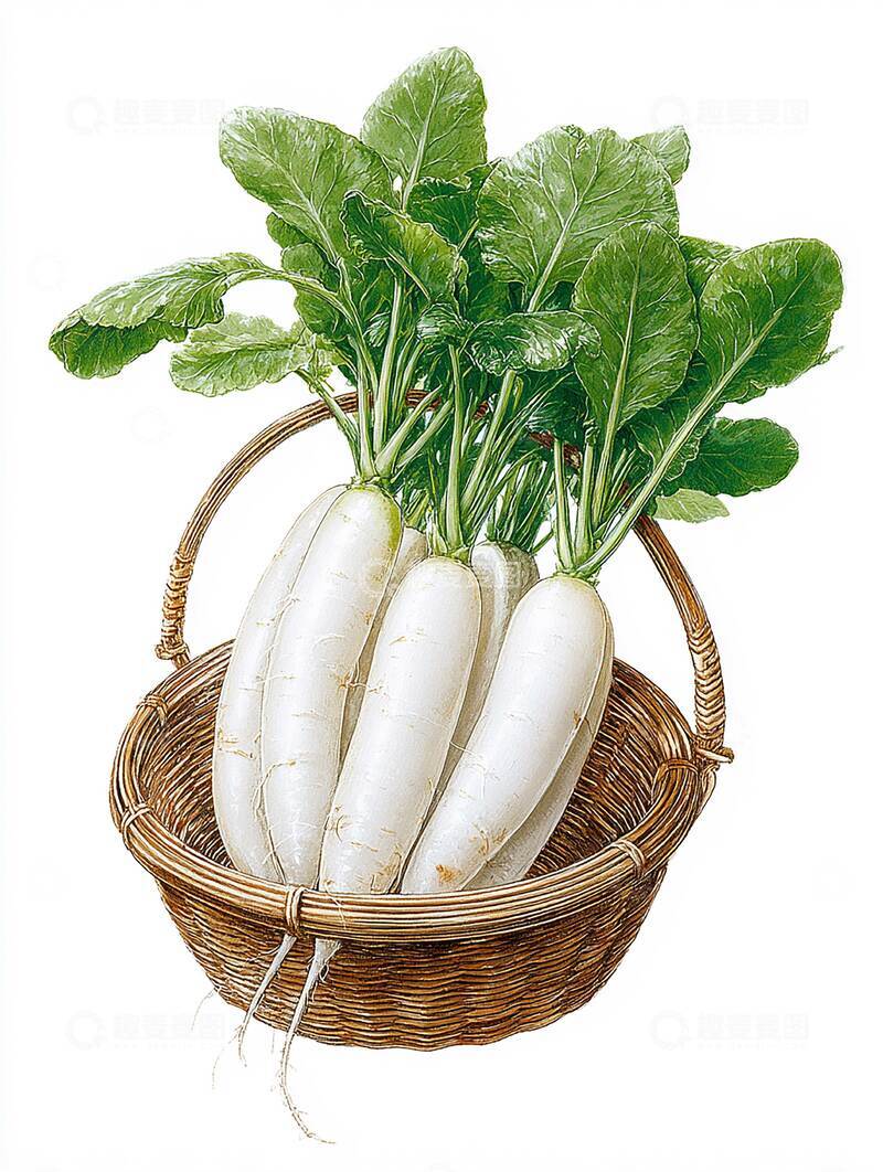 高清大图下载【趣麦麦图】白萝卜  微辣  水润