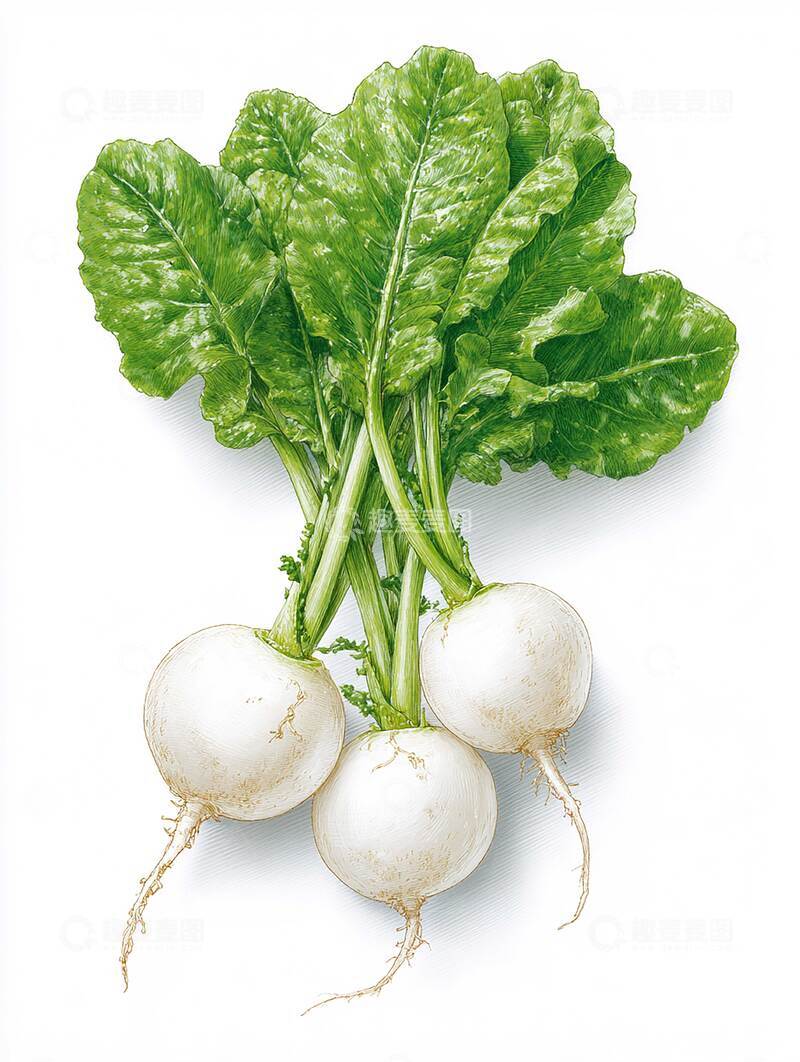高清大图下载【趣麦麦图】白萝卜  清脆  脆生生  