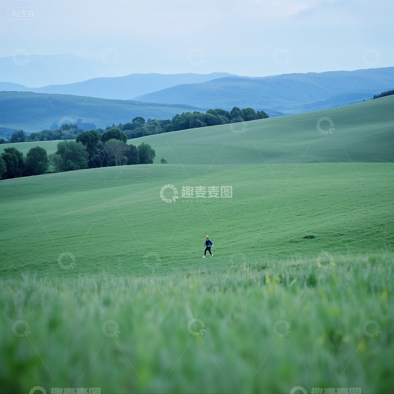 高清大图下载【趣麦麦图】春日草原绿色高清摄影图09
