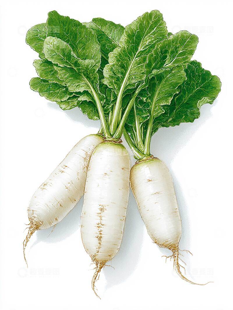 高清大图下载【趣麦麦图】白萝卜  清脆  爽口 