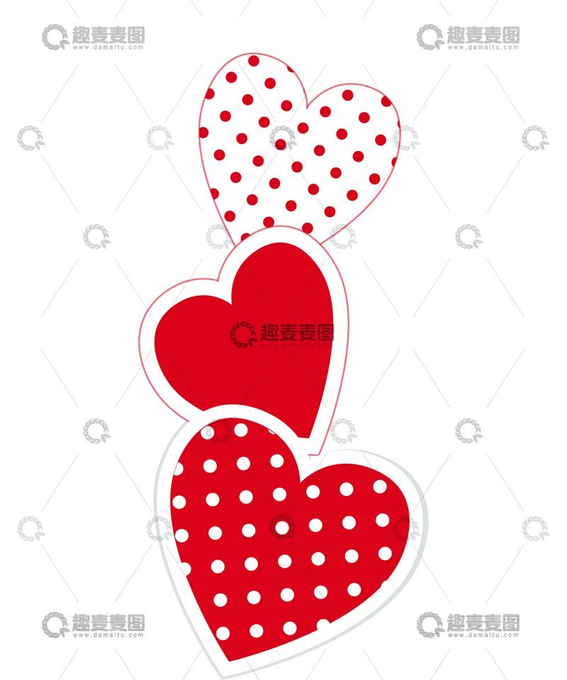 爱心红色爱心免扣