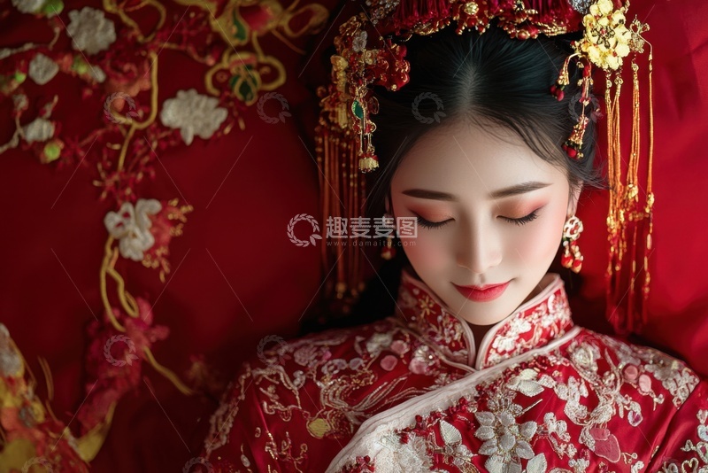 高清大图下载【趣麦麦图】出嫁的年轻女子