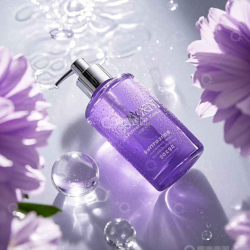 高清大图下载【趣麦麦图】紫色圆形化妆品瓶子渲染图14