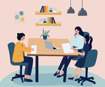 办公室聊天商业插画