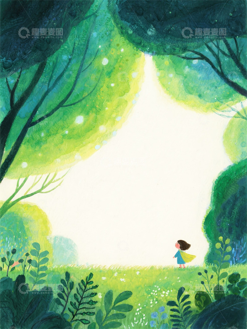 高清大图下载【趣麦麦图】儿童绘本素材可爱卡通男孩女孩治愈3