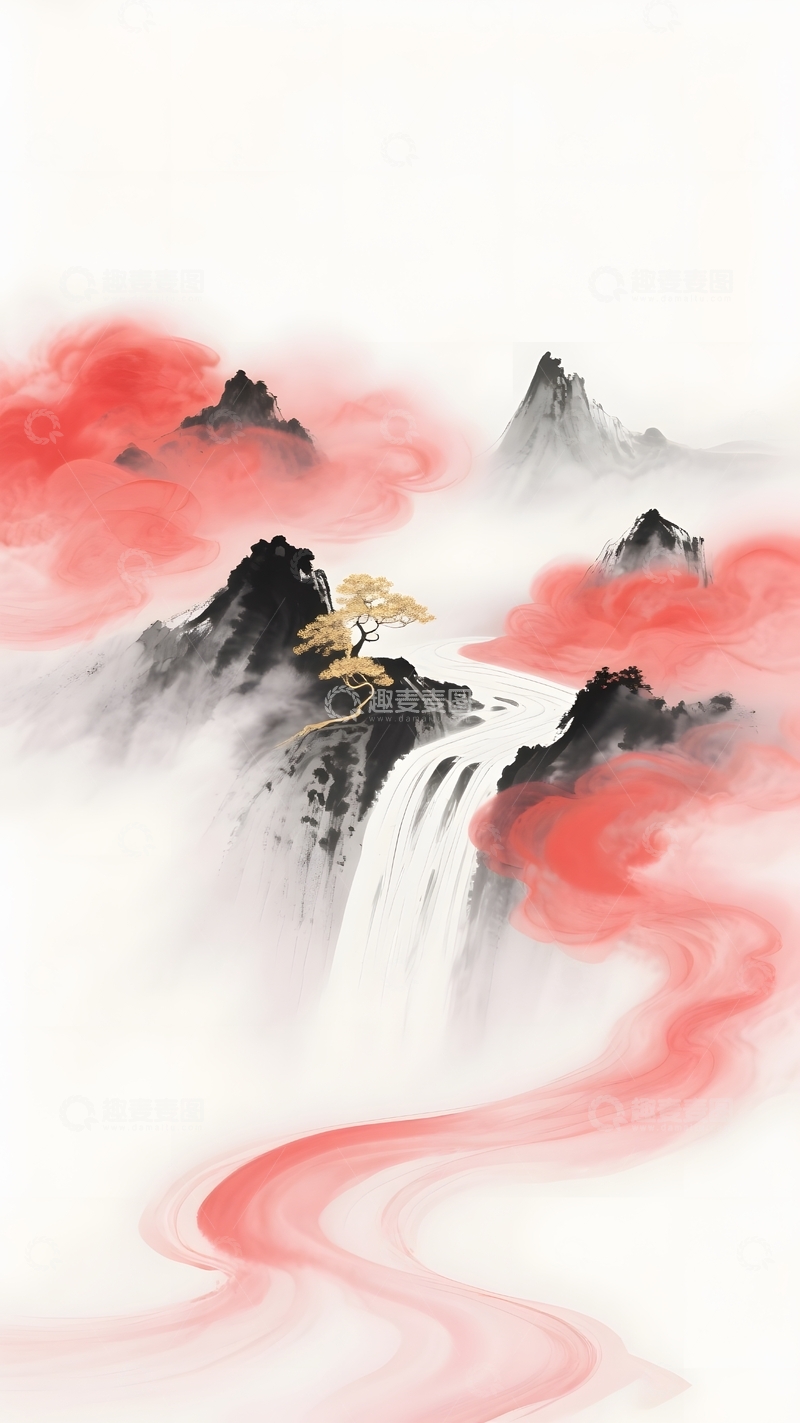 高清大图下载【趣麦麦图】中式水墨插画29