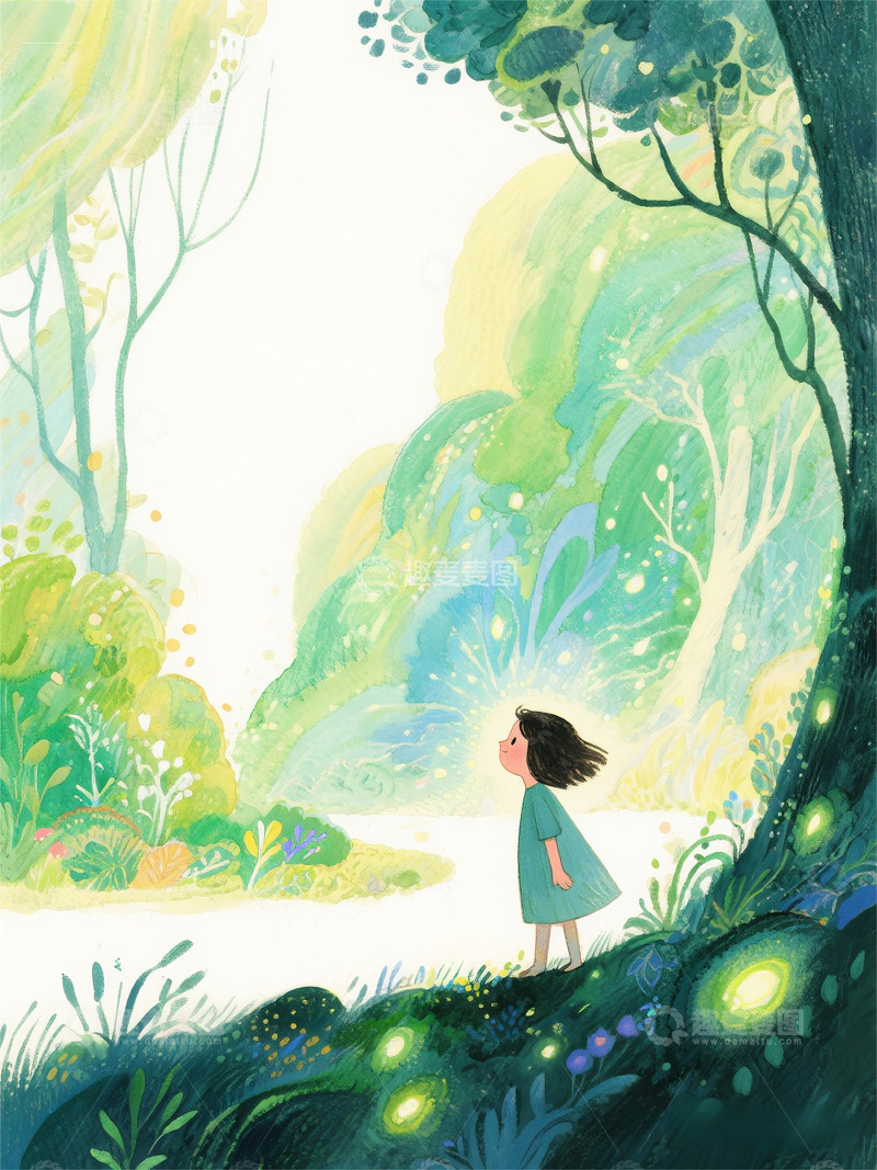 高清大图下载【趣麦麦图】儿童绘本素材可爱卡通男孩女孩治愈6