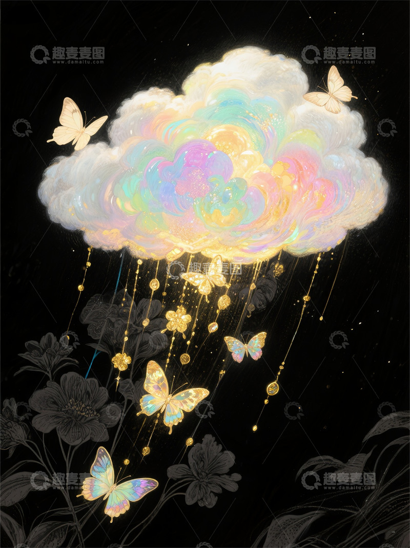 高清大图下载【趣麦麦图】云朵彩色糖果梦幻唯美素材高清壁纸2