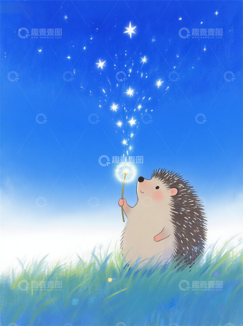 高清大图下载【趣麦麦图】绘本素材可爱卡通动物植物场景插画治愈2