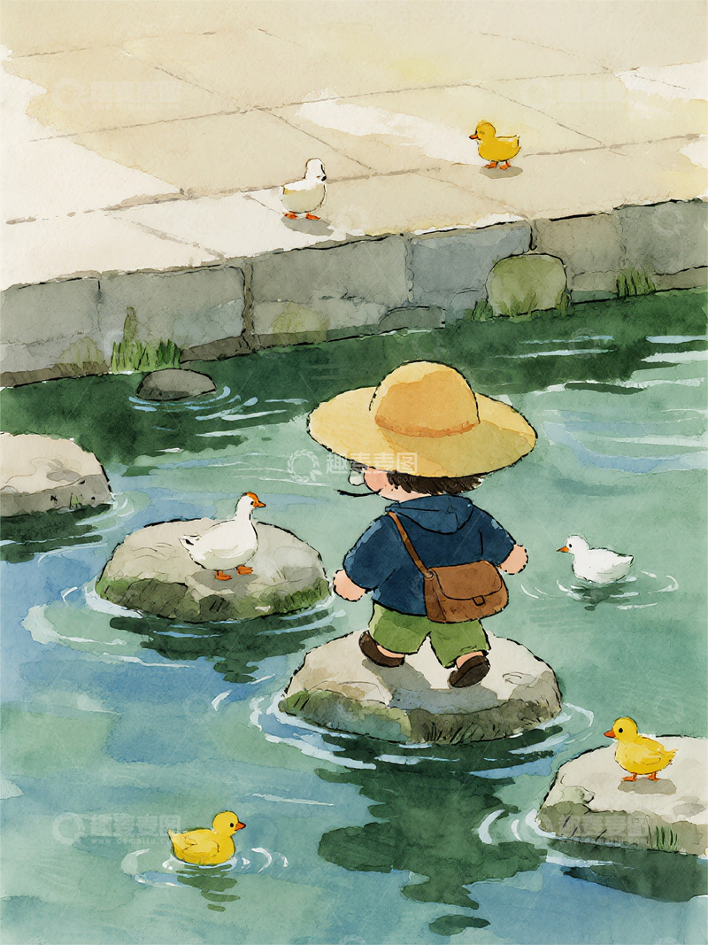 高清大图下载【趣麦麦图】儿童绘本素材可爱卡通男孩女孩治愈2