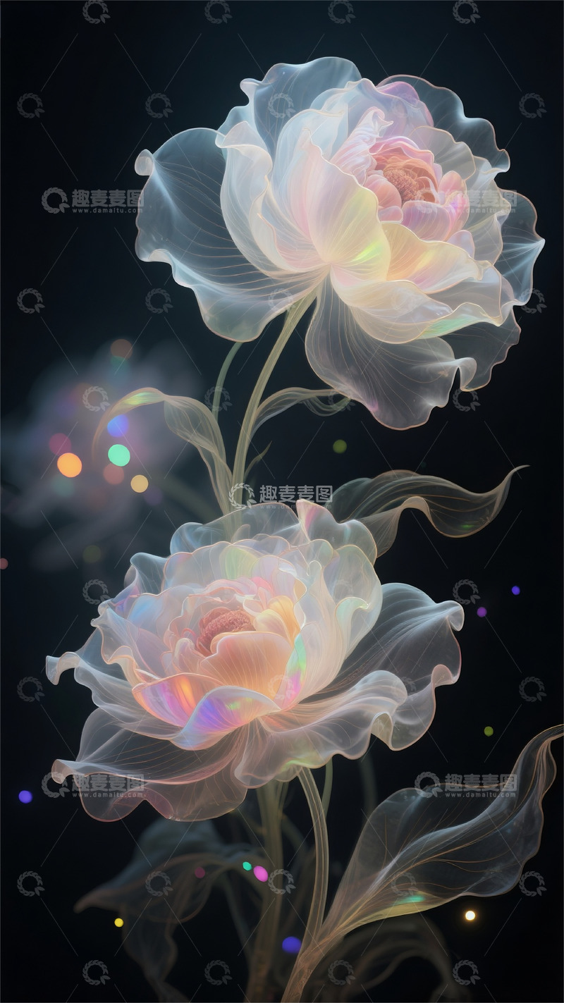 高清大图下载【趣麦麦图】夏天荷花荷叶绿色风景梦幻唯美高清壁纸2