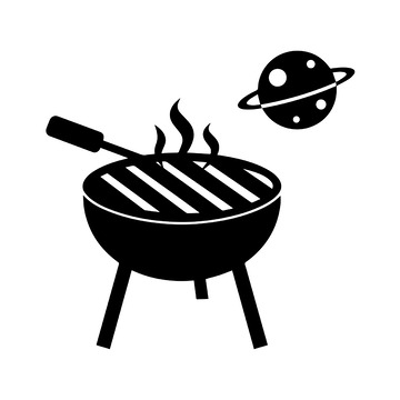 太空主题烧烤图标