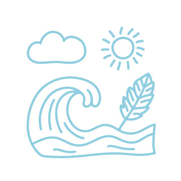 夏日海洋元素图标