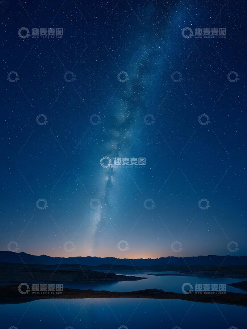 高清大图下载【趣麦麦图】银河夜空星辰璀璨