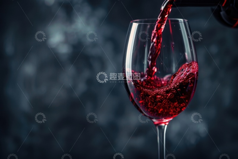 高清大图下载【趣麦麦图】红酒倒入红酒杯