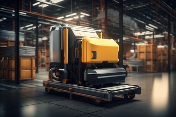 工厂里运输货物的机器