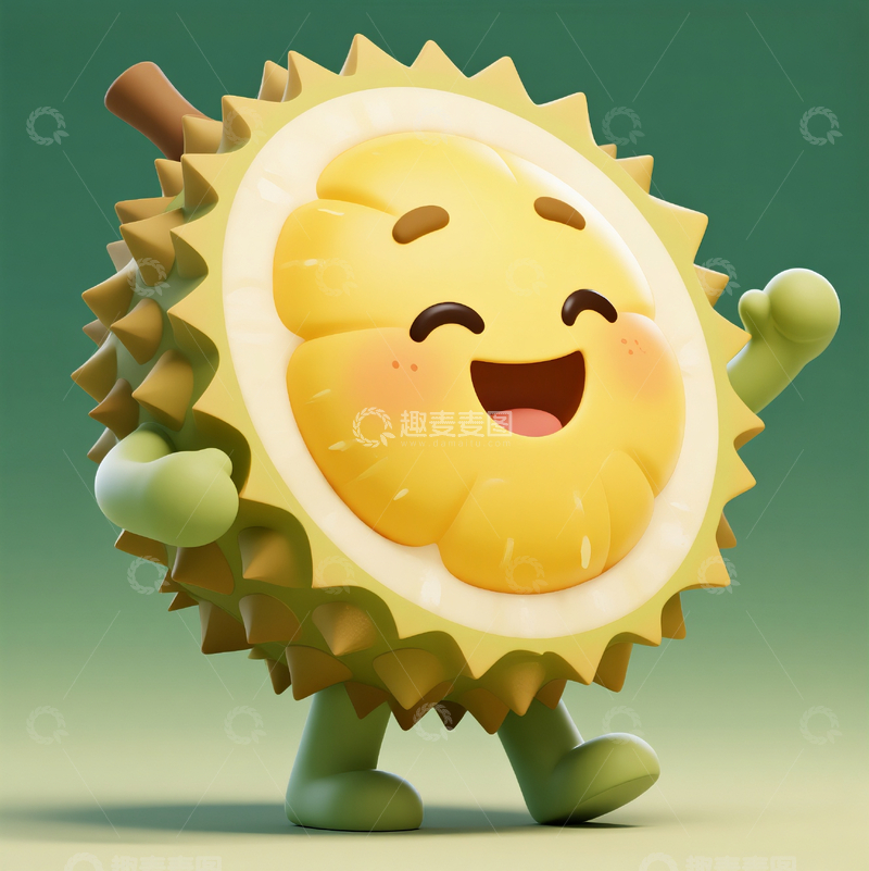 高清大图下载【趣麦麦图】榴莲果小拟人3