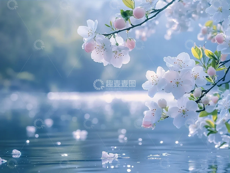 高清大图下载【趣麦麦图】樱花香气染晚风