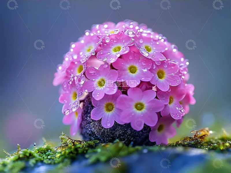 高清大图下载【趣麦麦图】紫花开逐清风